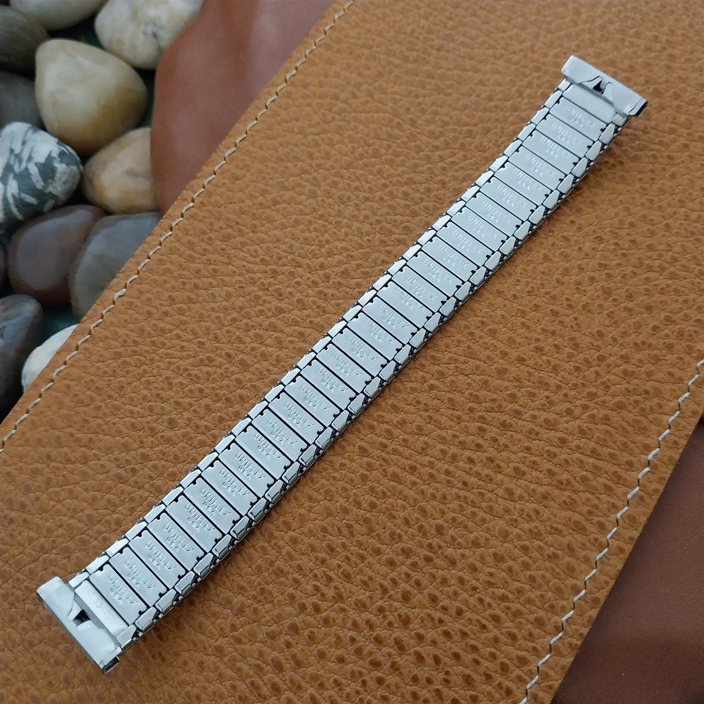 17.2mm Uniflex Slim Stainless Steel Expansion Unused 1960s Vintage Watch Band