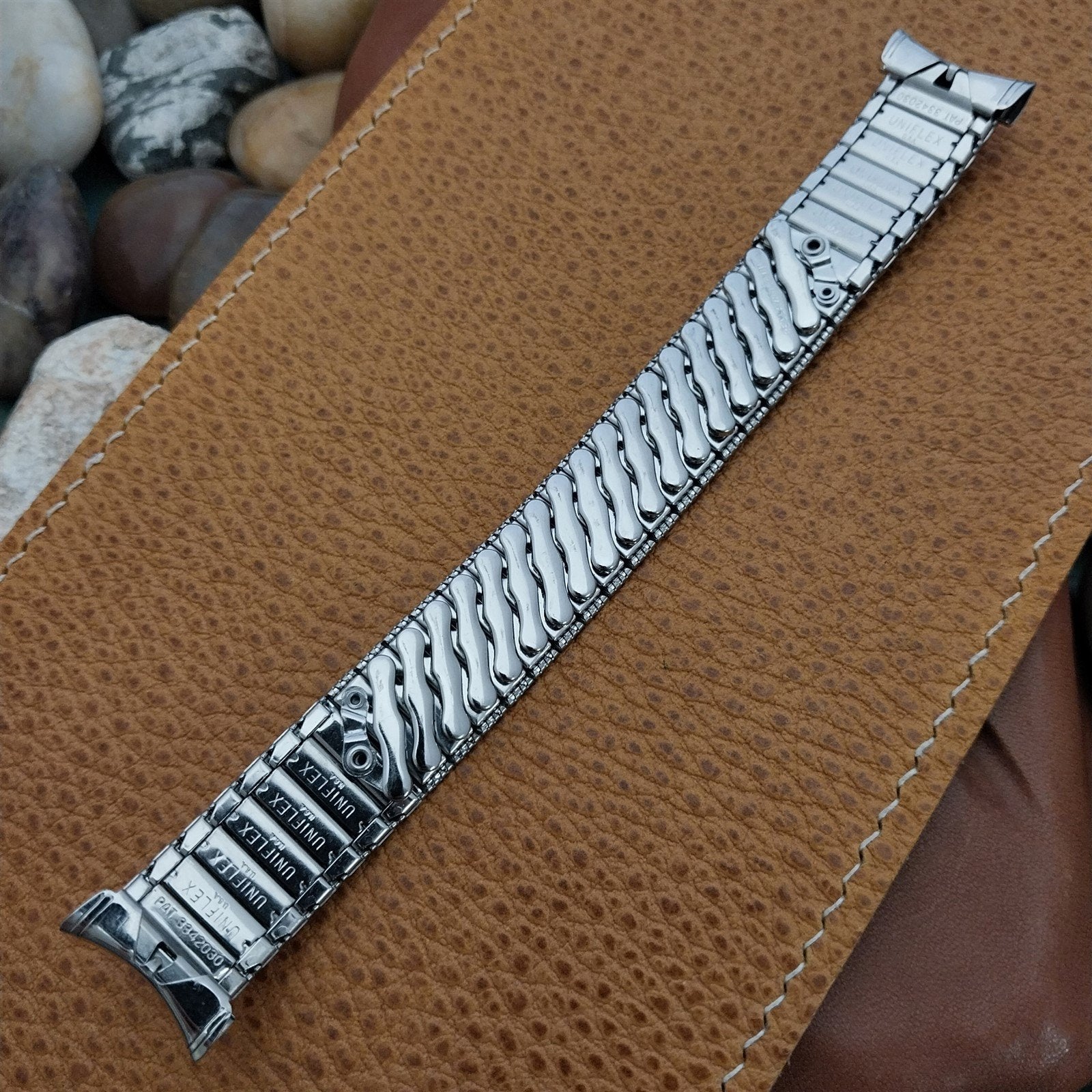 16mm 17mm 18mm 19mm Stainless Steel 1960s nos UniFlex Unused Vintage Watch Band