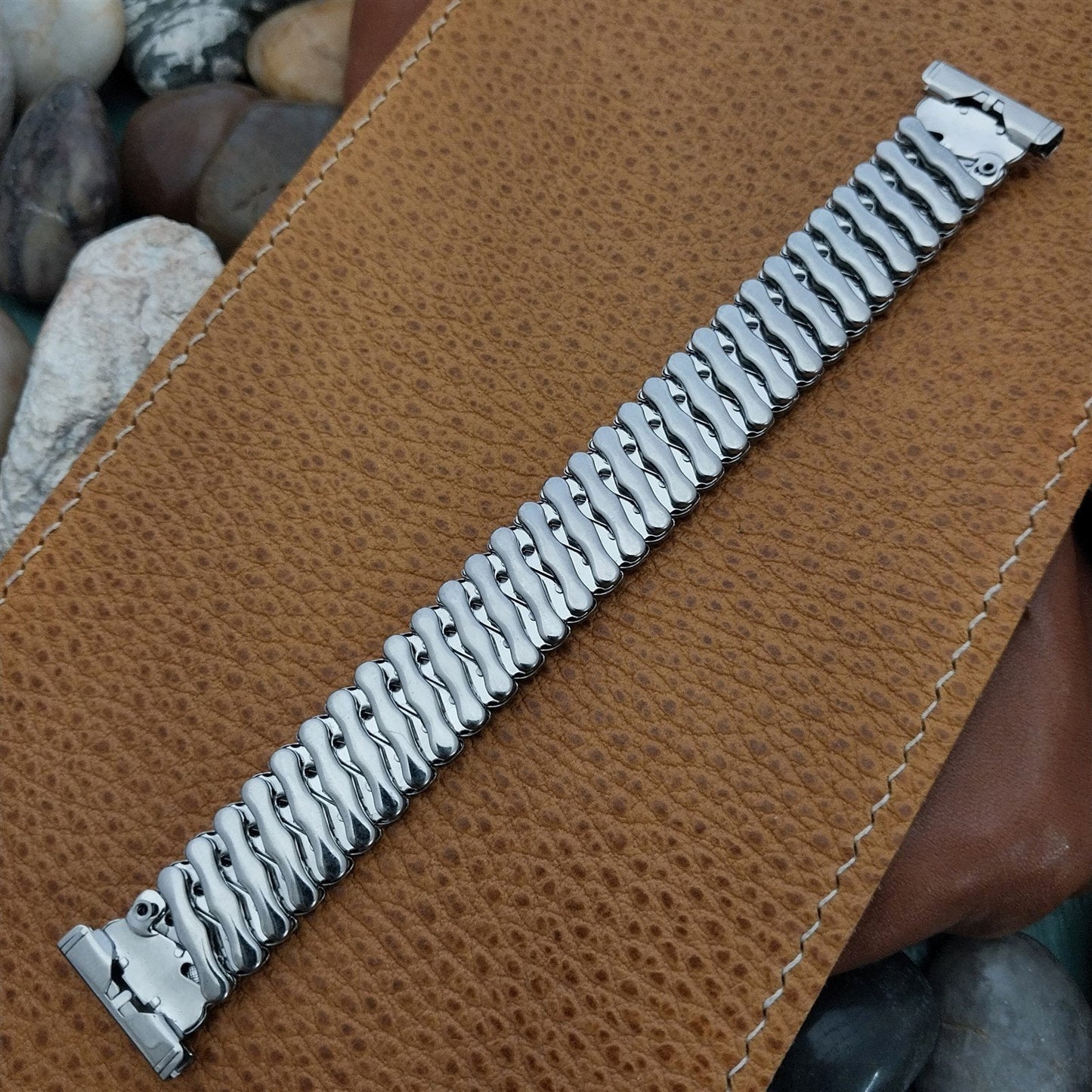 Stainless Steel Bellavance USA nos 1960s Vintage Watch Band 16mm 18mm 19mm