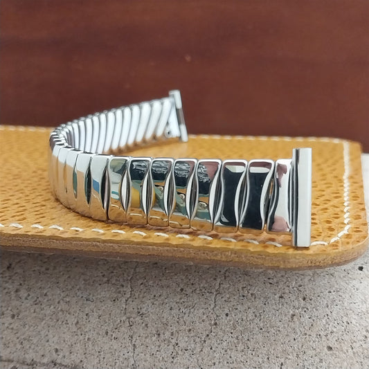 5/8" 1950s Vintage Bellavance Stainless Steel Classic Stretch Unused Watch Band