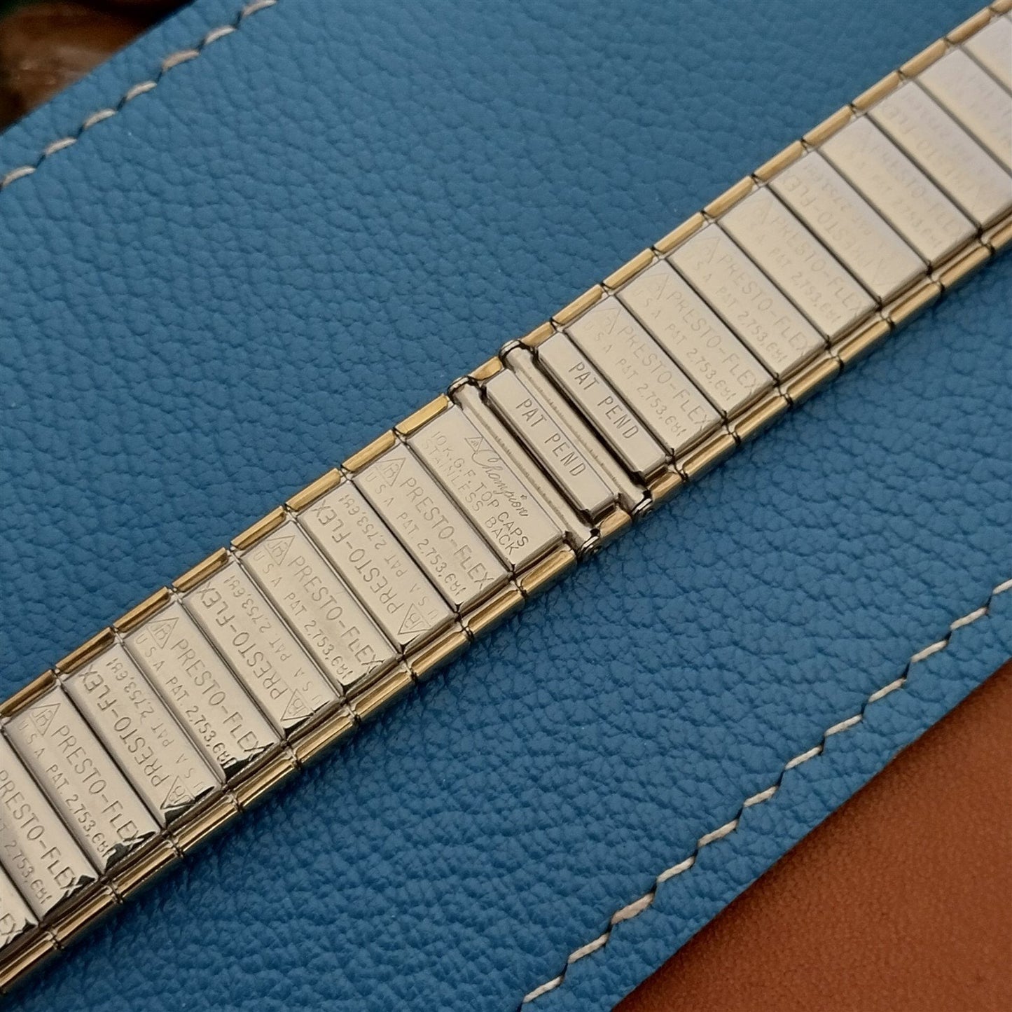 1960s USA Made 10k Gold Filled JB Champion 16mm 18mm 19mm nos Vintage Watch Band