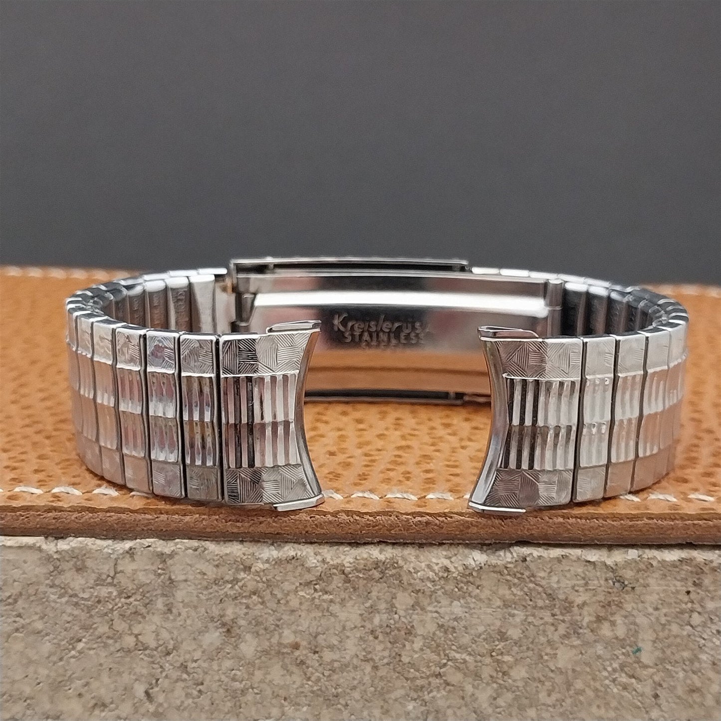 Vintage 18mm 19mm Stainless Steel Expansion Deployment Unused 1960s Watch Band