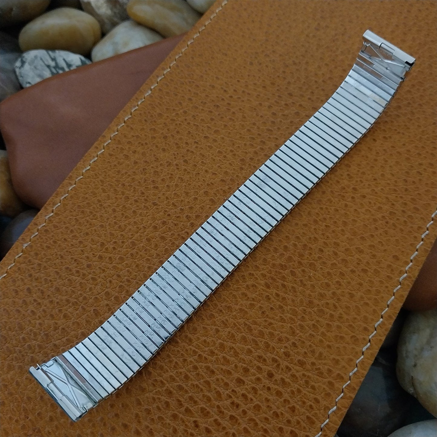 1970s 11/16" Speidel Thinline White Gold-Filled nos 17.2mm Vintage Watch Band