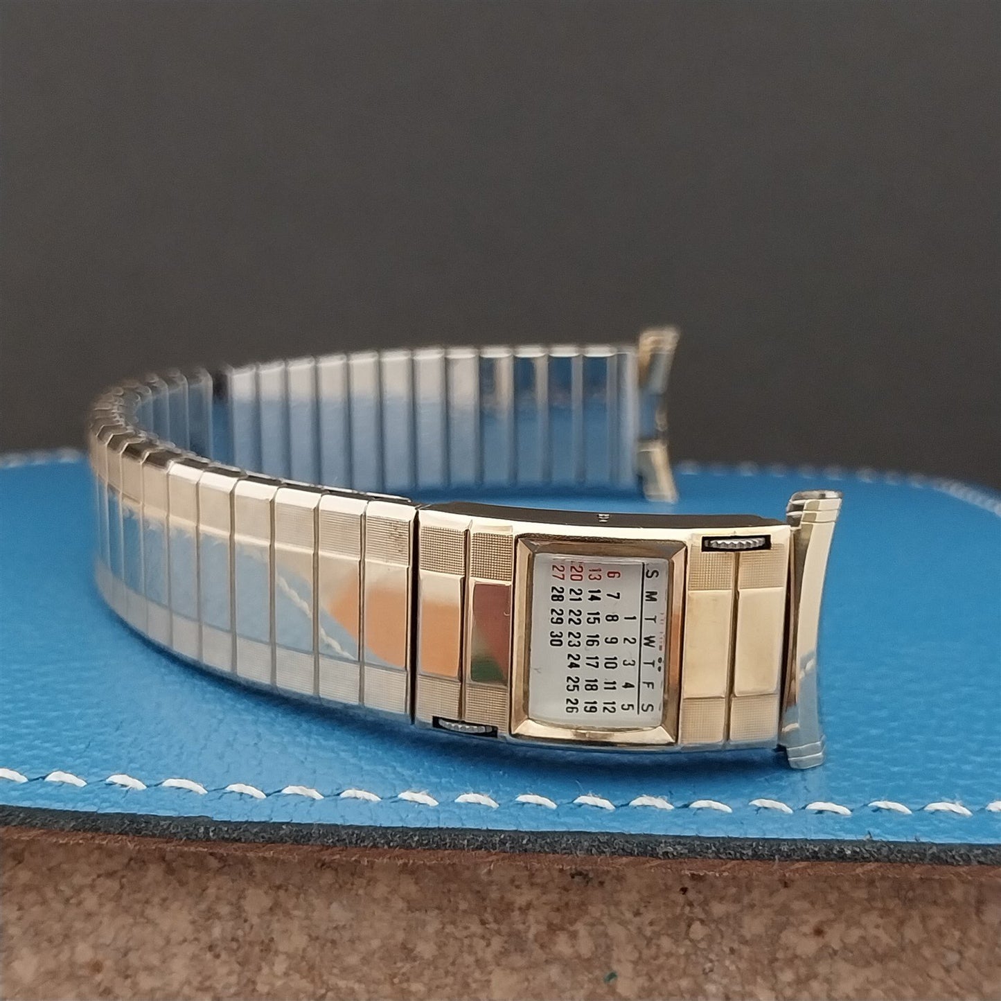 19mm 18mm Gold-Fill Speidel Sun Valley 1969/1970 Calendar NOS Vintage Watch Band