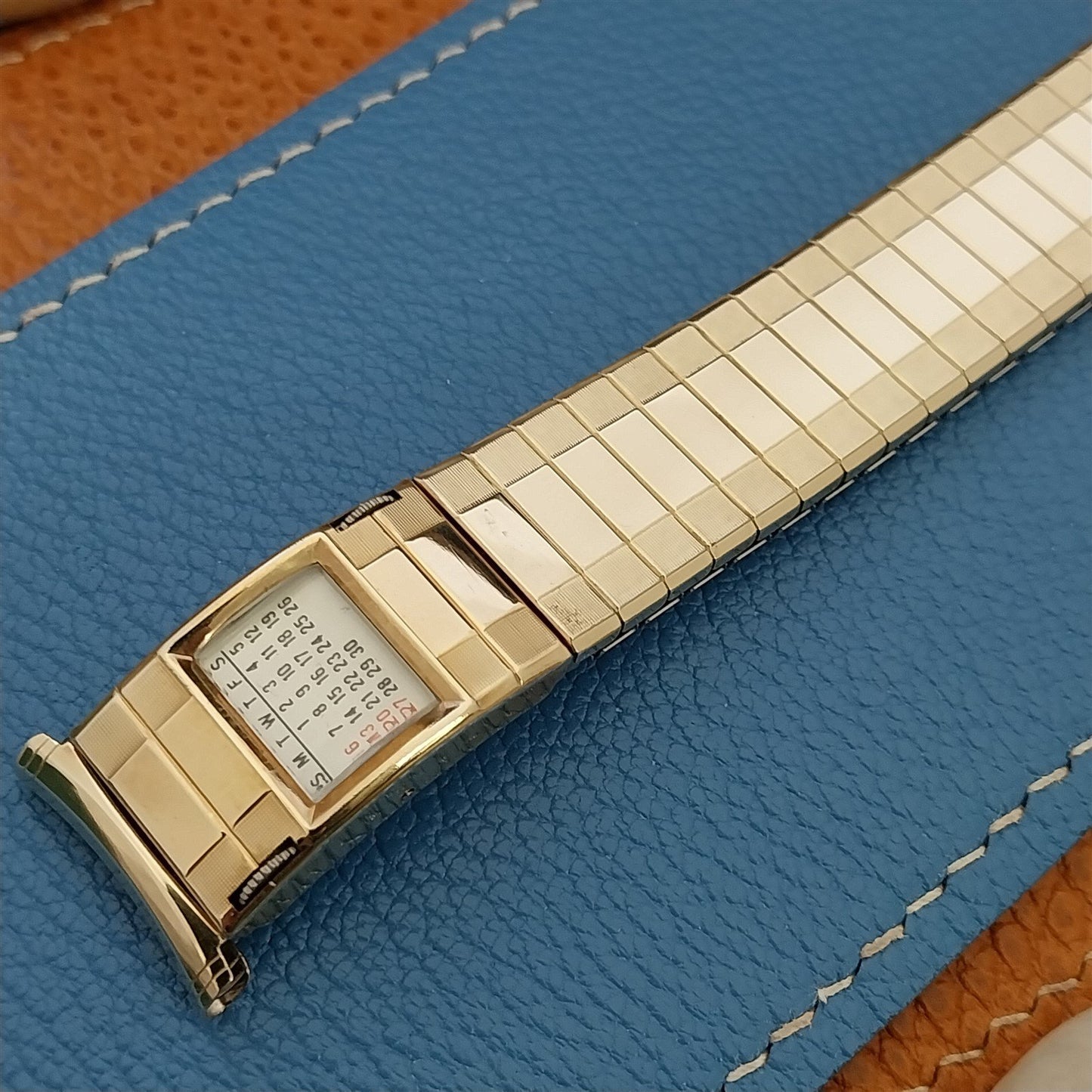 19mm 18mm Gold-Fill Speidel Sun Valley 1969/1970 Calendar NOS Vintage Watch Band