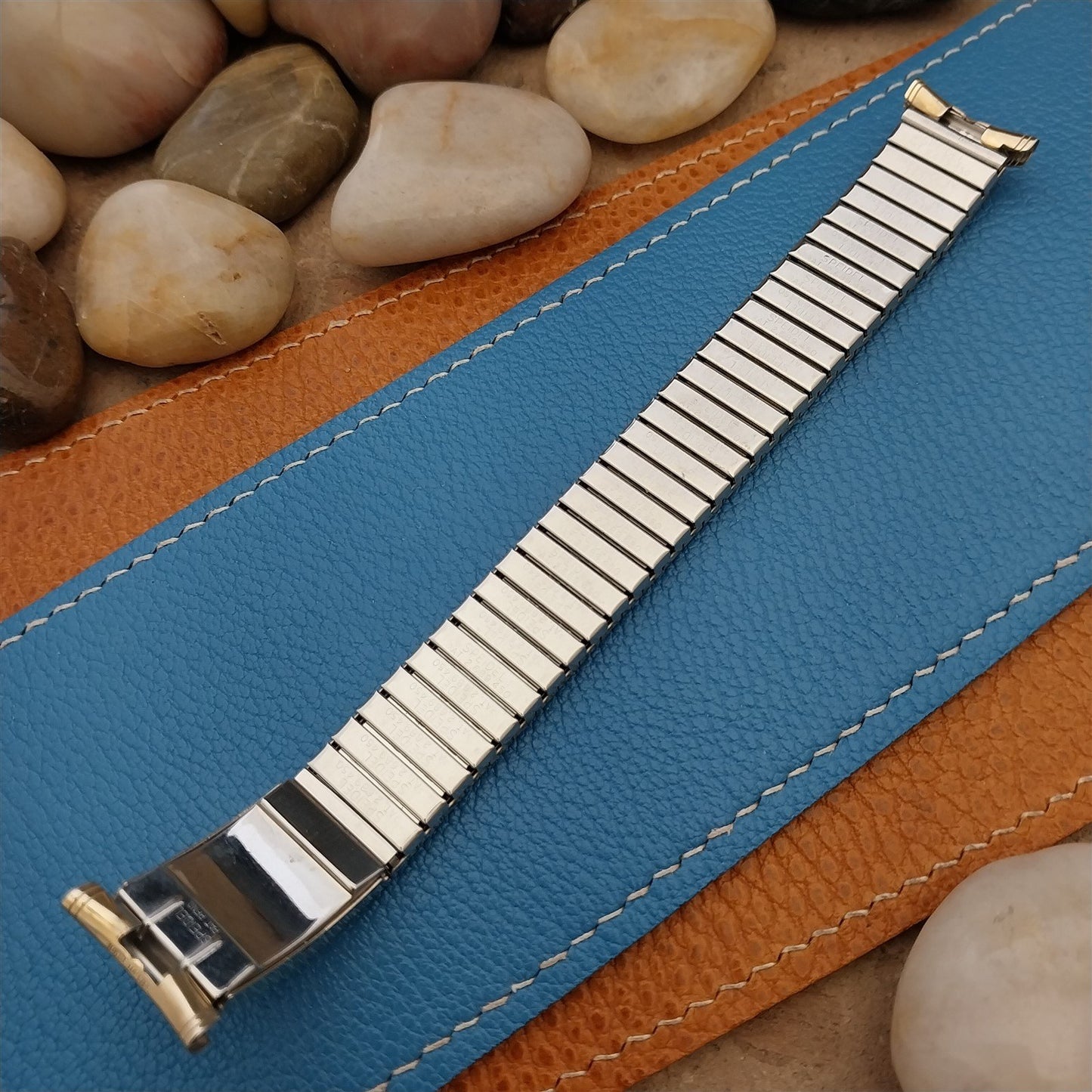 1968 Vintage Speidel Linesman 19mm 18mm Gold Fill Perpetual Calendar Watch Band