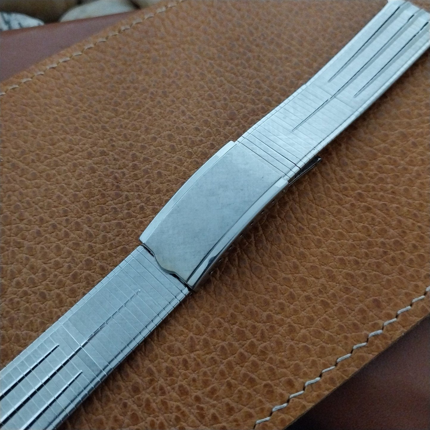 19mm 18mm Hadley USA Stainless Steel Unused MCM 1960s Vintage Watch Band