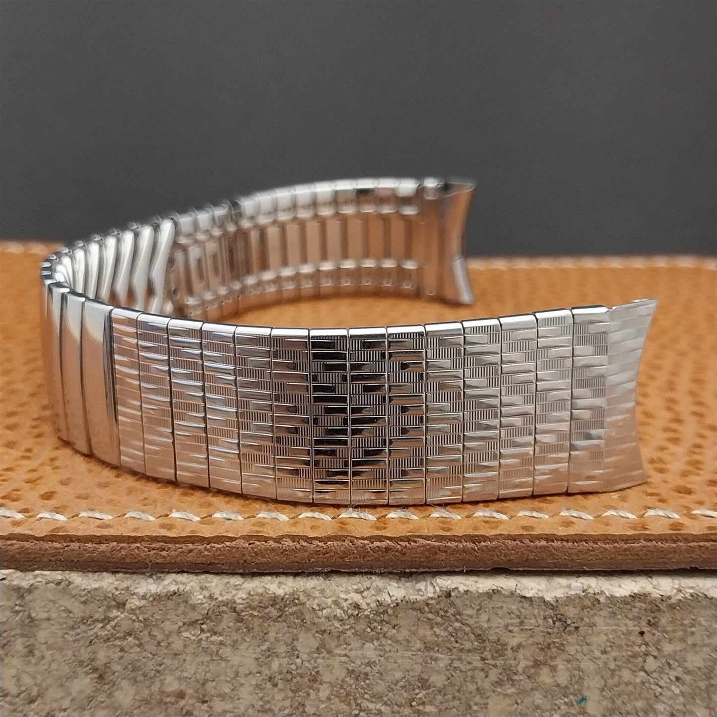 18mm 11/16" Stainless Steel Stelux 1960s Old-Stock Unused Vintage Watch Band