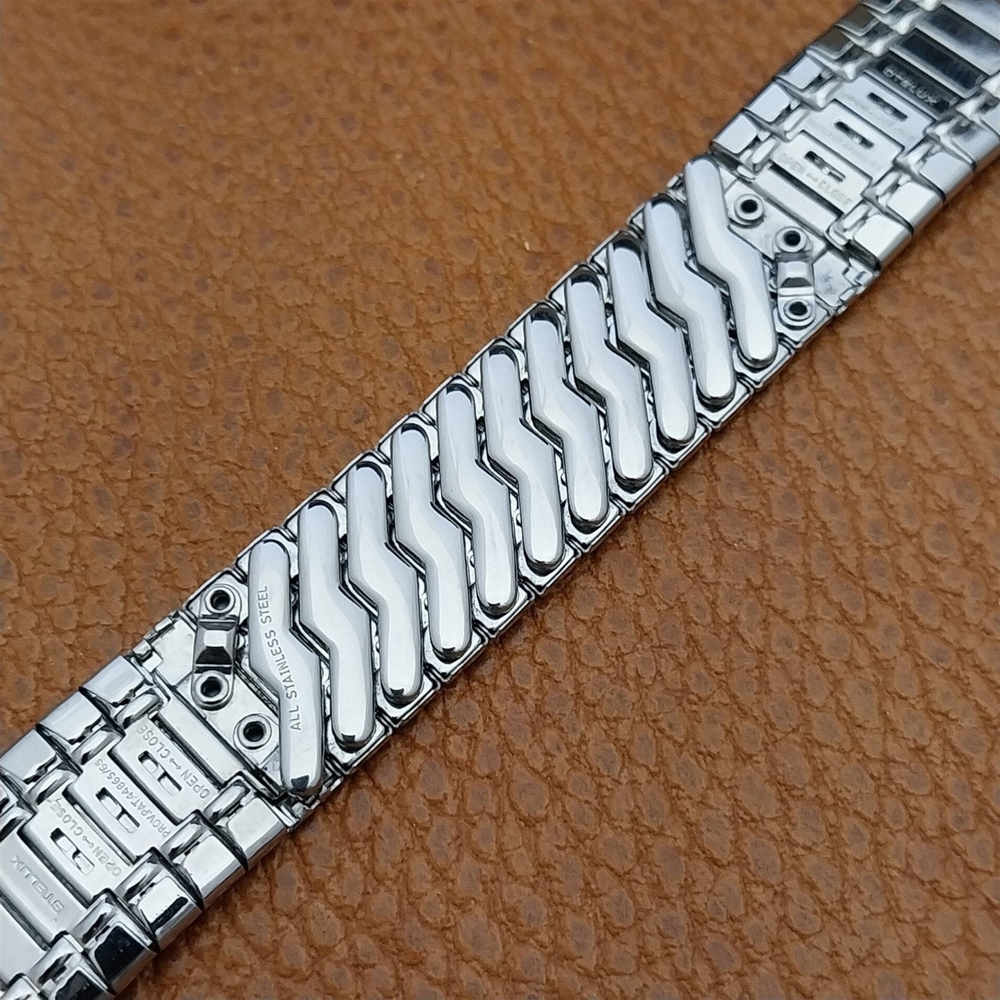 18mm 11/16" Stainless Steel Stelux 1960s Old-Stock Unused Vintage Watch Band