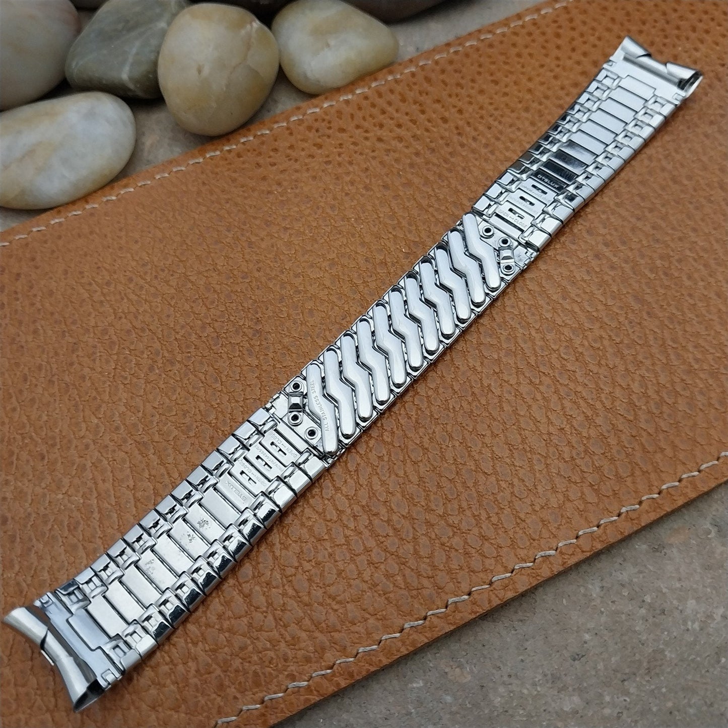 18mm 11/16" Stainless Steel Stelux 1960s Old-Stock Unused Vintage Watch Band