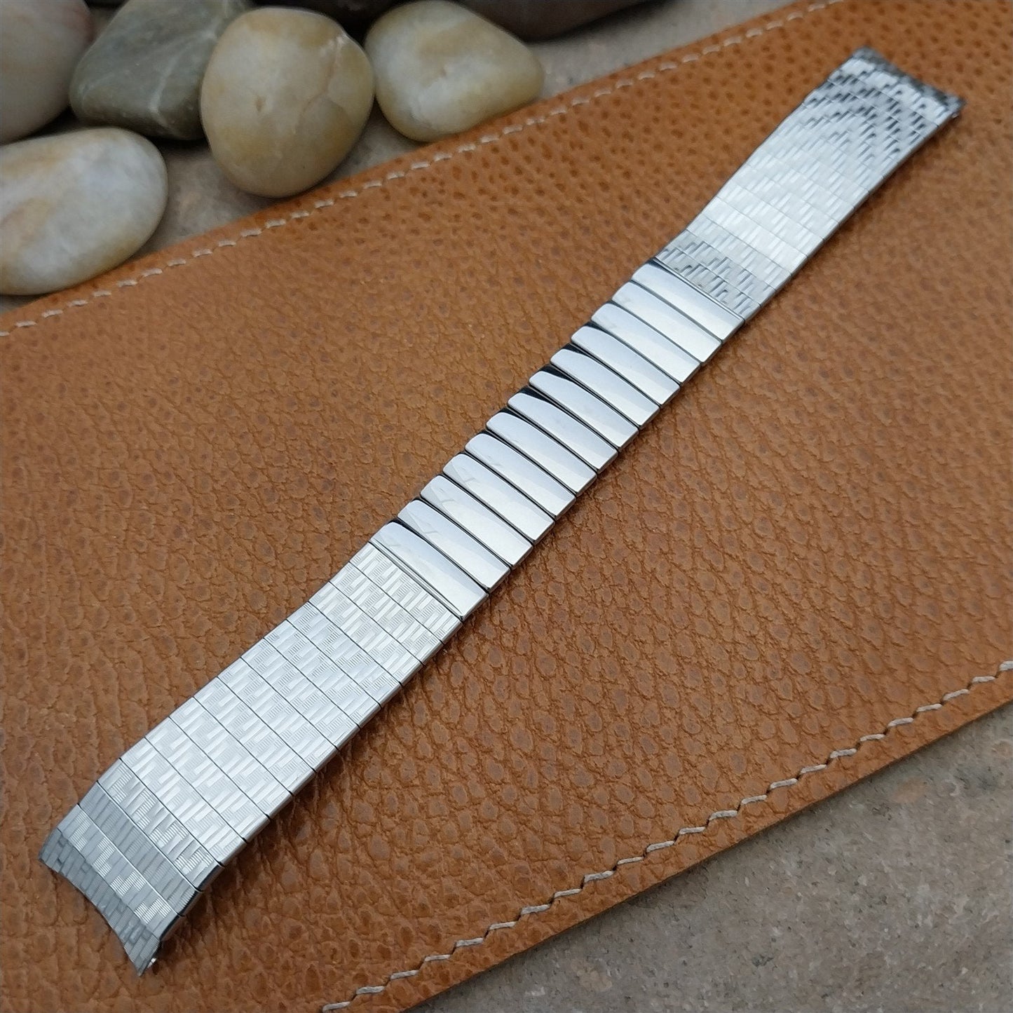 18mm 11/16" Stainless Steel Stelux 1960s Old-Stock Unused Vintage Watch Band