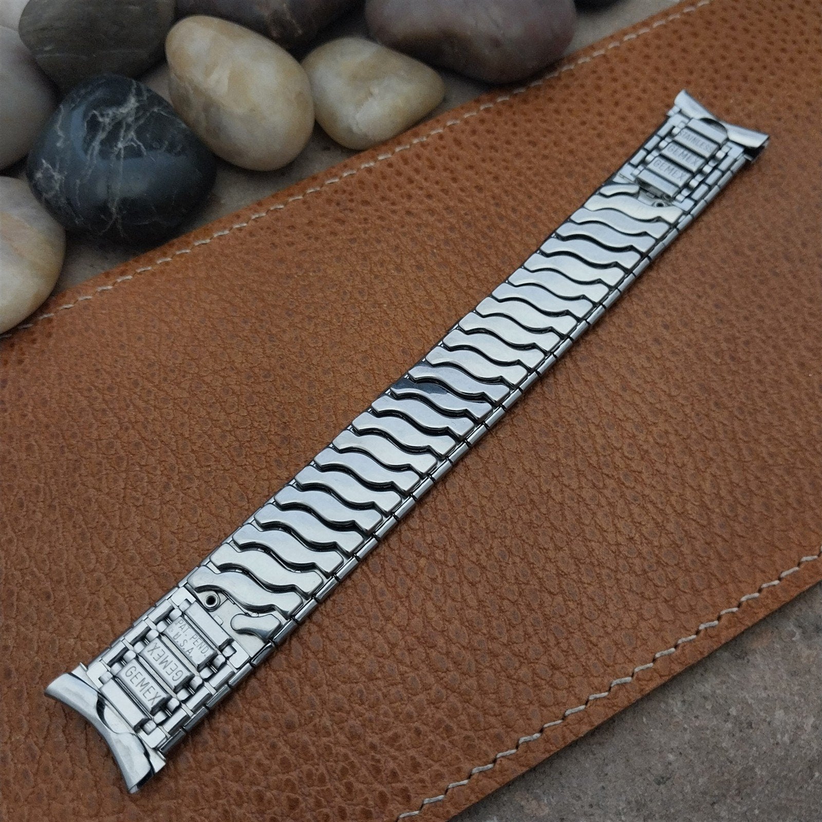 19mm 18mm 17mm Stainless Steel Gemex Classic 1950s NOS Unused Vintage Watch Band