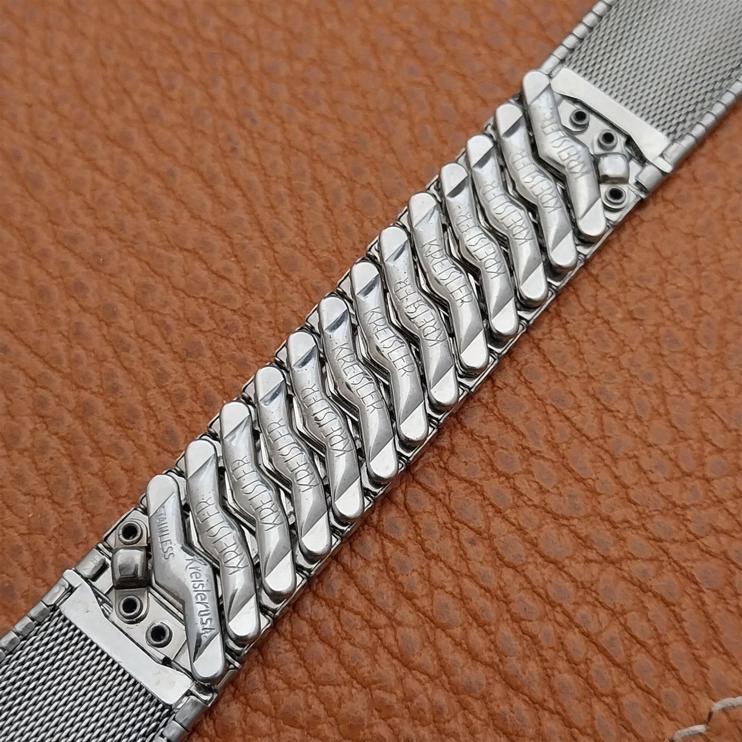 Vintage 17.2mm Stainless Steel Kreisler Classic Stretch Unused 1960s Watch Band