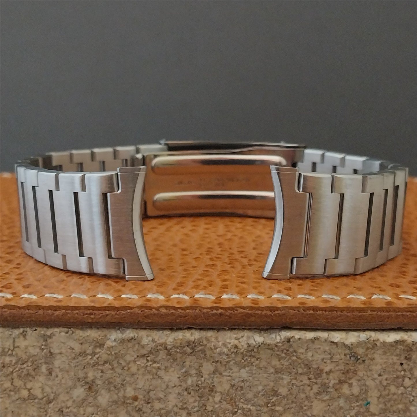19mm 18mm 17mm Vintage Bulova Solid-Link Stainless Steel Unused 1970s Watch Band
