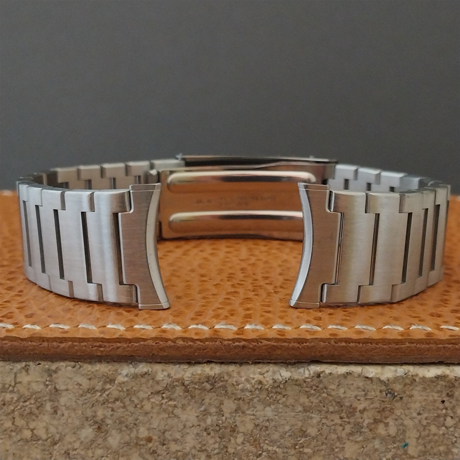 19mm 18mm 17mm Vintage Bulova Solid-Link Stainless Steel Unused 1970s Watch Band