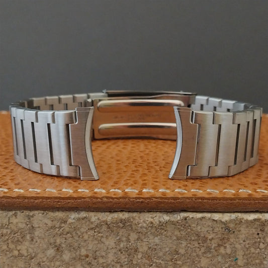 19mm 18mm 17mm Vintage Bulova Solid-Link Stainless Steel Unused 1970s Watch Band