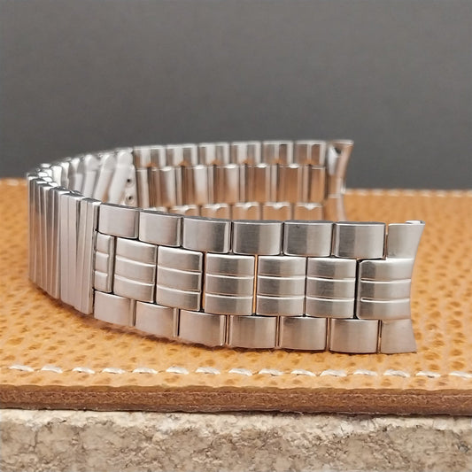 Vintage 17.2mm Brushed Stainless Steel Drema Unused Classic 1960s Watch Band