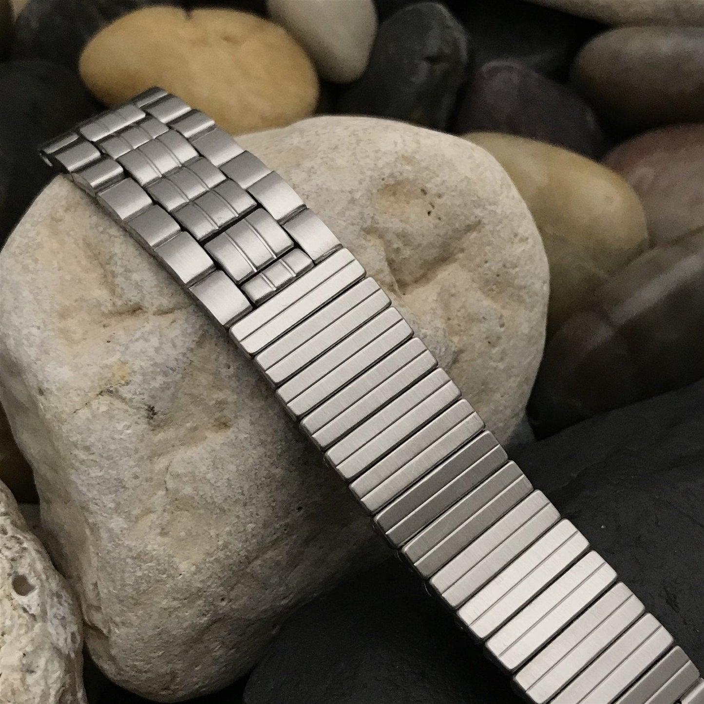 17.2mm 11/16" Brushed Stainless Steel Drema nos 1960s Vintage Watch Band