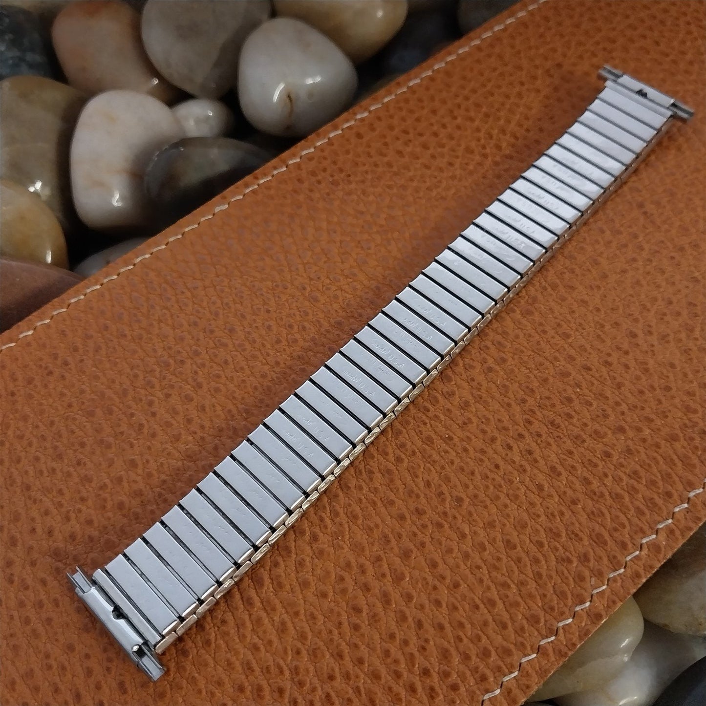 Speidel Radial Brushed Stainless Steel Expansion nos 1970s Vintage Watch Band