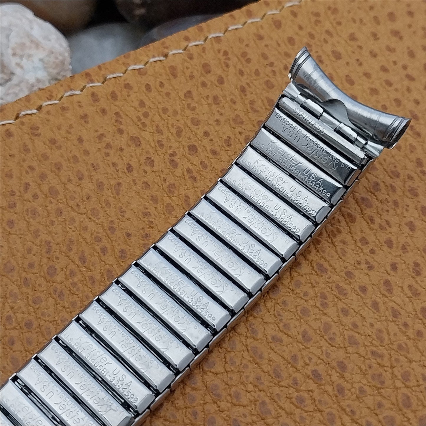 Vintage 18mm 19mm Kreisler USA Stainless Steel 1960s Unused Classic Watch Band