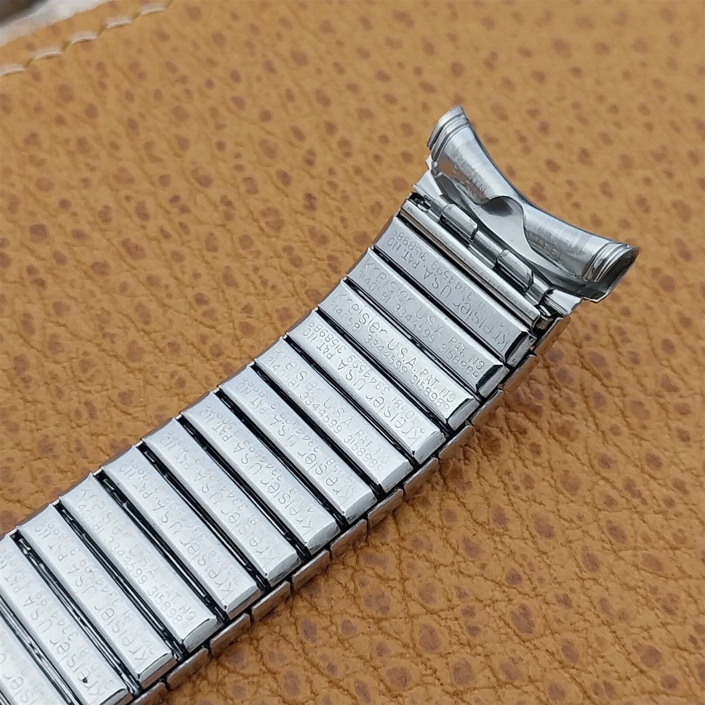 18mm 19mm Kreisler USA Stainless Steel Expansion nos 1960s Vintage Watch Band