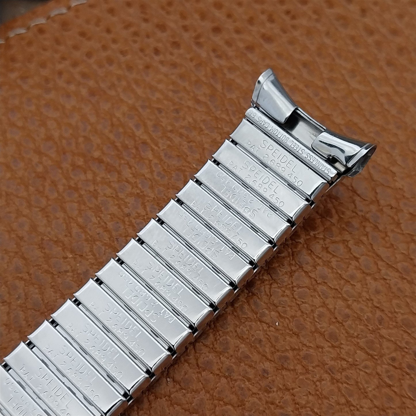 Vintage 1967 19mm 18mm 17mm White Gold-Filled Speidel Colossus Unused Watch Band