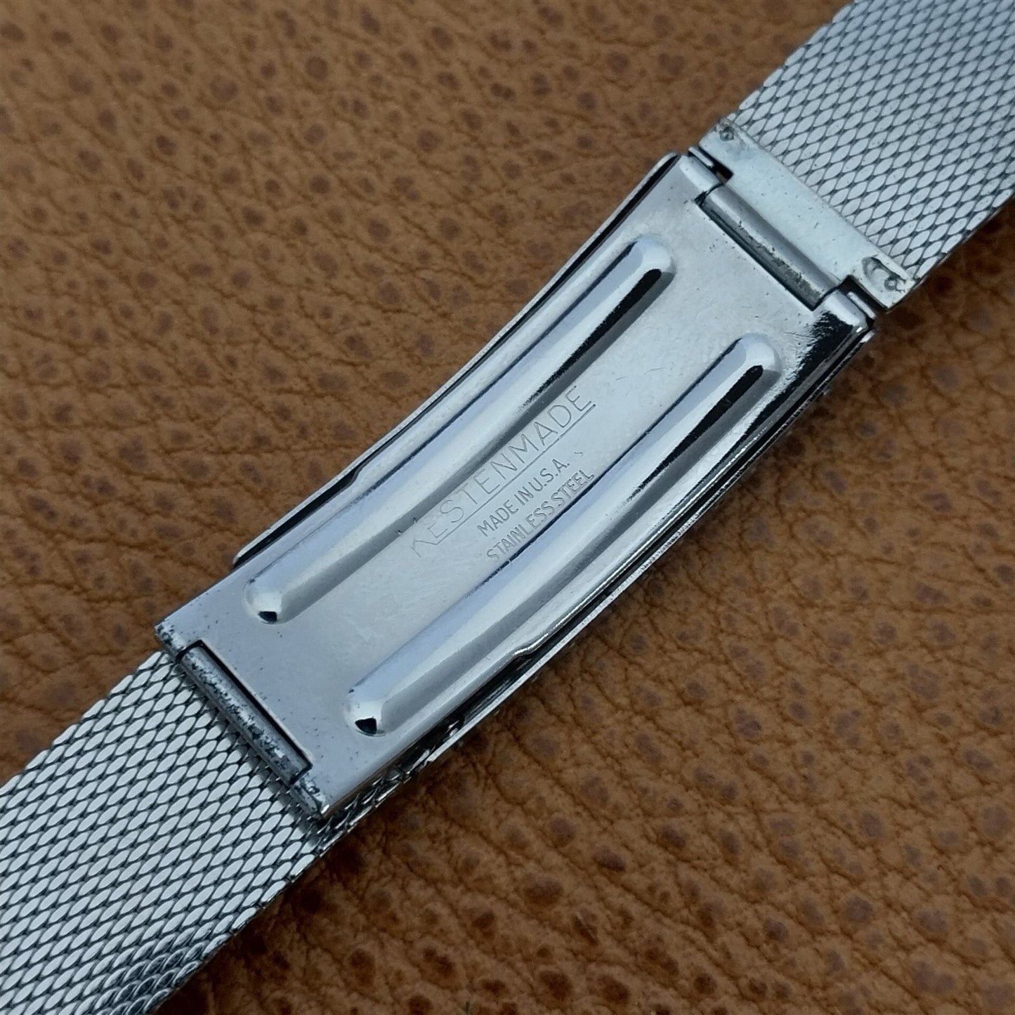 18mm 19mm Stainless Steel Mesh Kestenmade Unused 1960s Vintage Watch Band