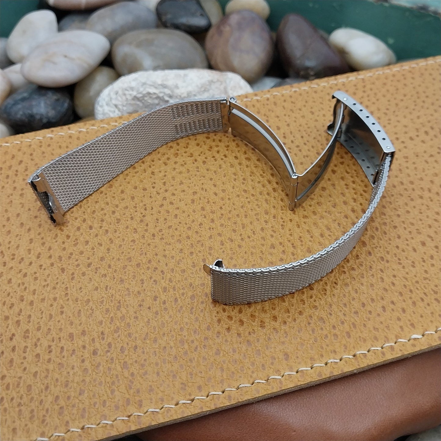 Vintage 1960s Stainless Mesh Long Kreisler Unused 17.2mm NOS Classic Watch Band