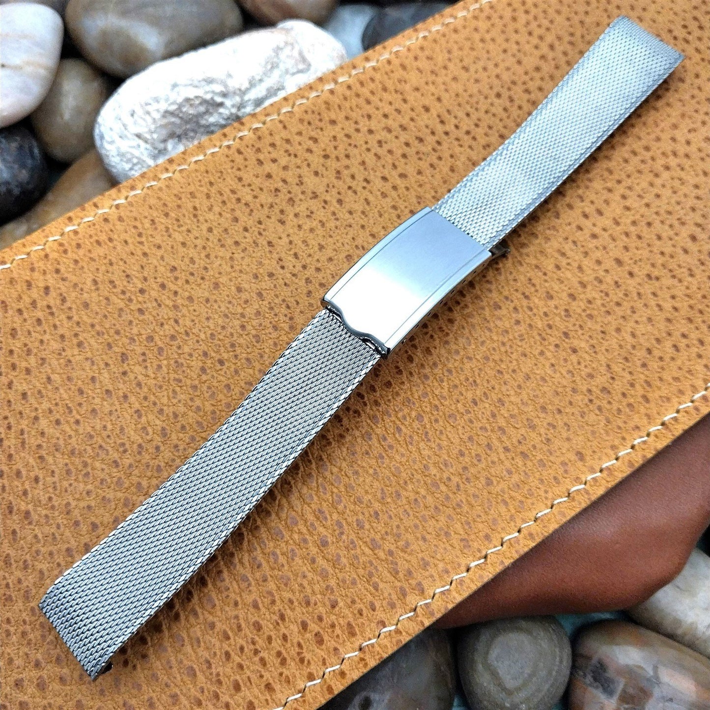 Vintage 1960s Stainless Mesh Long Kreisler Unused 17.2mm NOS Classic Watch Band
