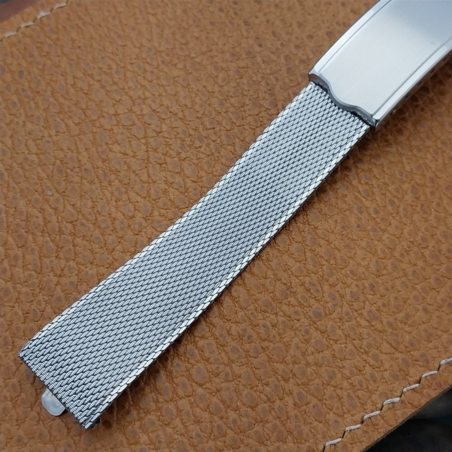 Vintage 1960s Stainless Steel Mesh Long Kreisler Unused nos Classic Watch Band