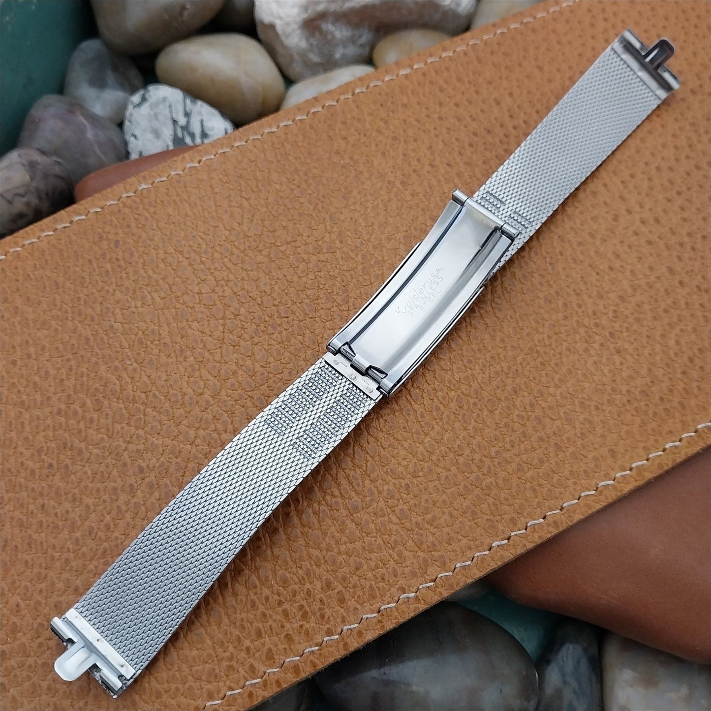 Vintage 1960s Stainless Mesh Long Kreisler Unused 17.2mm NOS Classic Watch Band