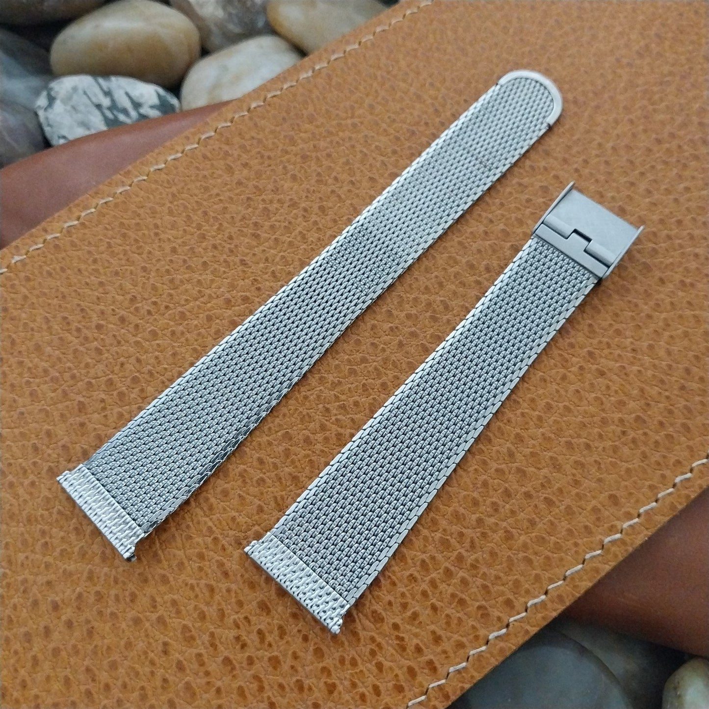 Vintage 1960s Stainless Steel Mesh 19mm 18mm 17mm Classic Kreisler Watch Band