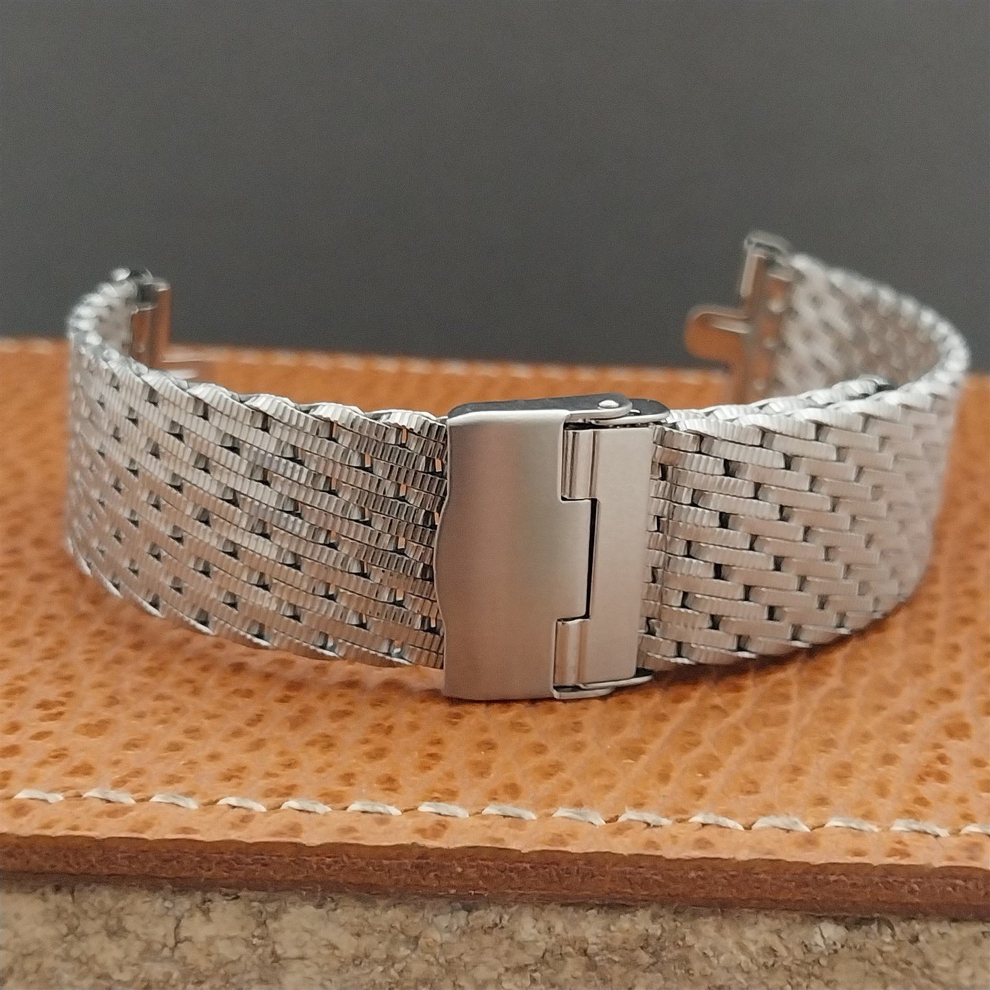 1960s Stainless Steel Thick Mesh Kreisler nos Vintage Watch Band 19mm 3/4"