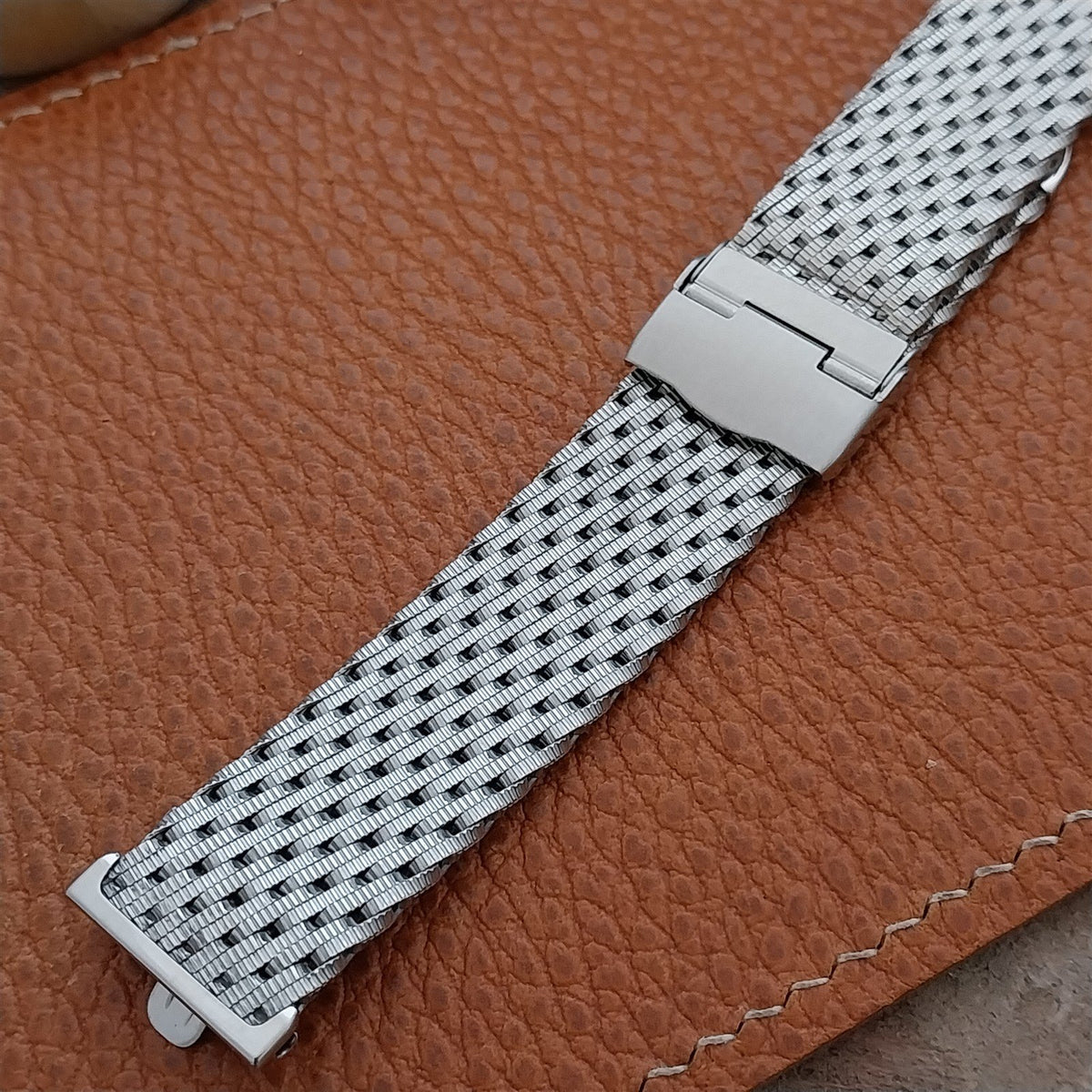 1960s Stainless Steel Thick Mesh Kreisler nos Vintage Watch Band 19mm 3/4"