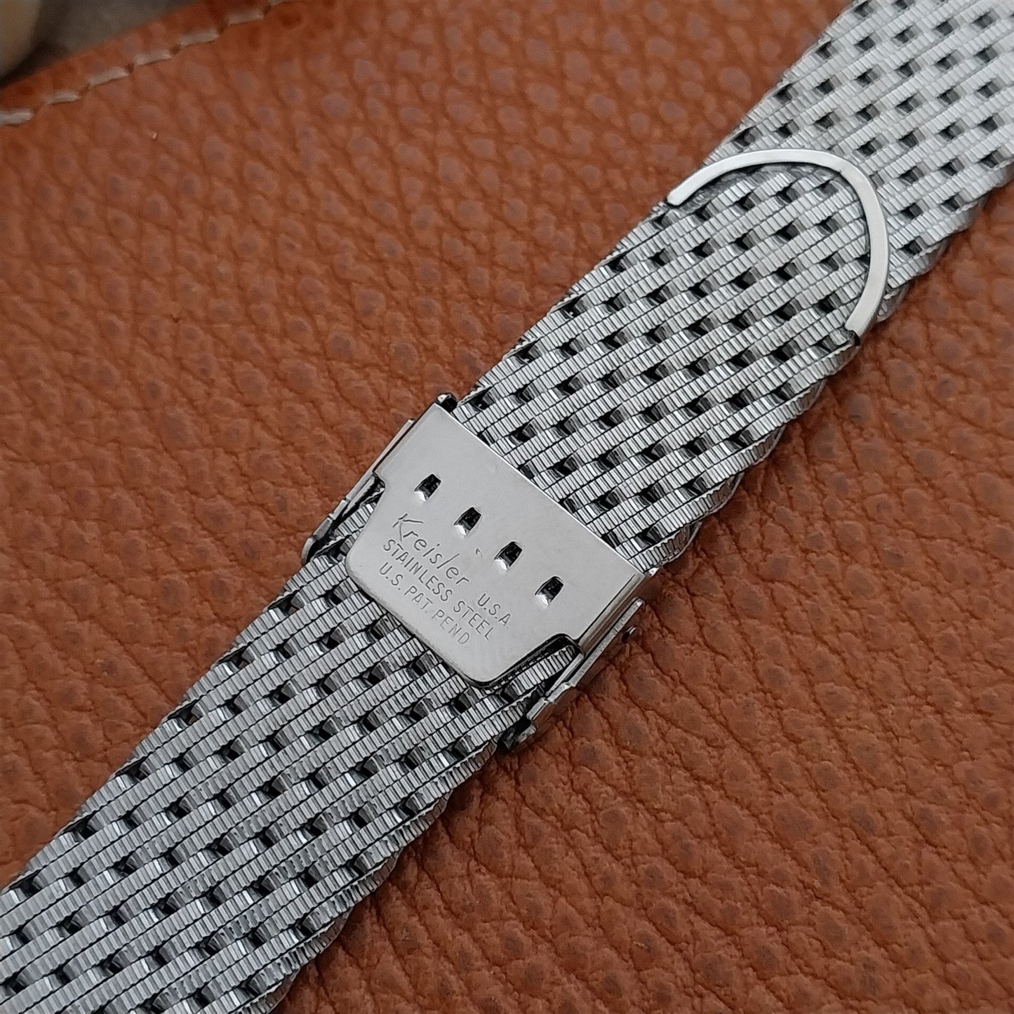 1960s Stainless Steel Thick Mesh Kreisler nos Vintage Watch Band 19mm 3/4"