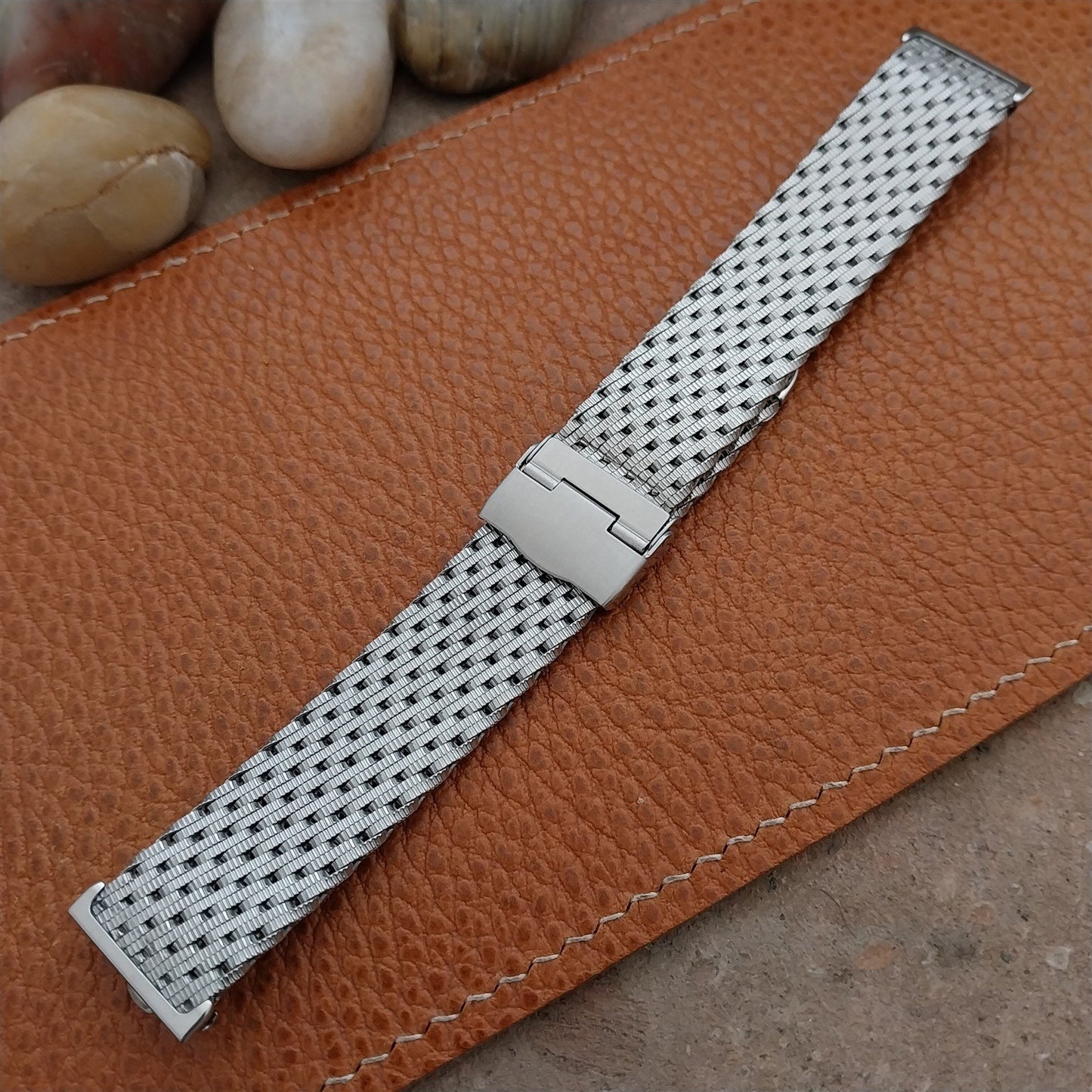 1960s Stainless Steel Thick Mesh Kreisler nos Vintage Watch Band 19mm 3/4"