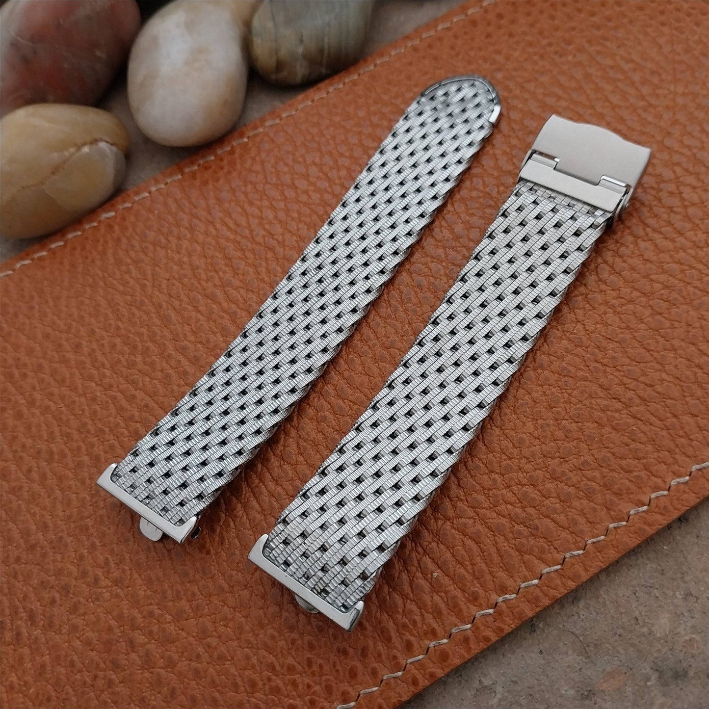 1960s Stainless Steel Thick Mesh Kreisler nos Vintage Watch Band 19mm 3/4"