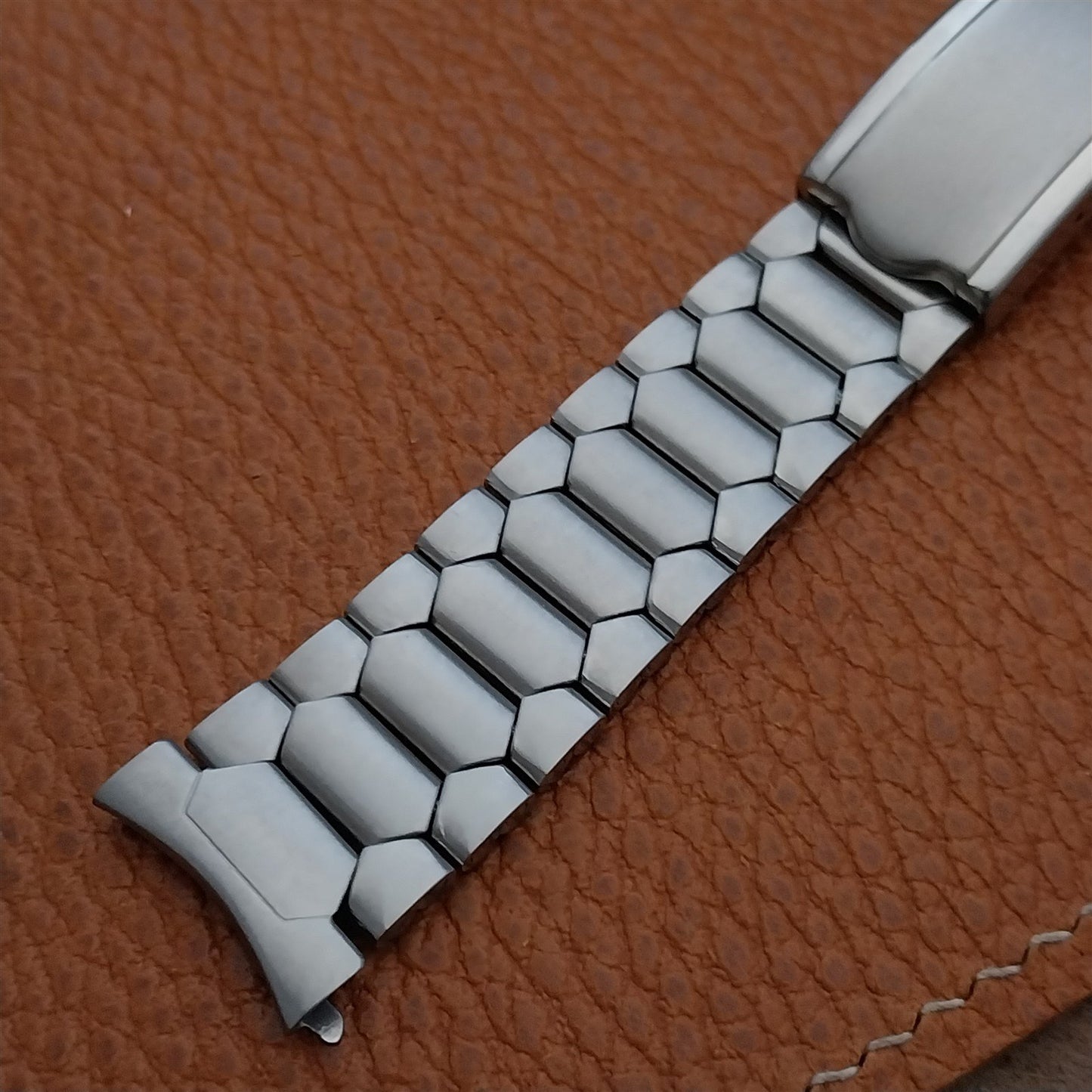 Vintage 19mm Brushed Stainless Steel Kestenmade Bambi Unused 1970s Watch Band