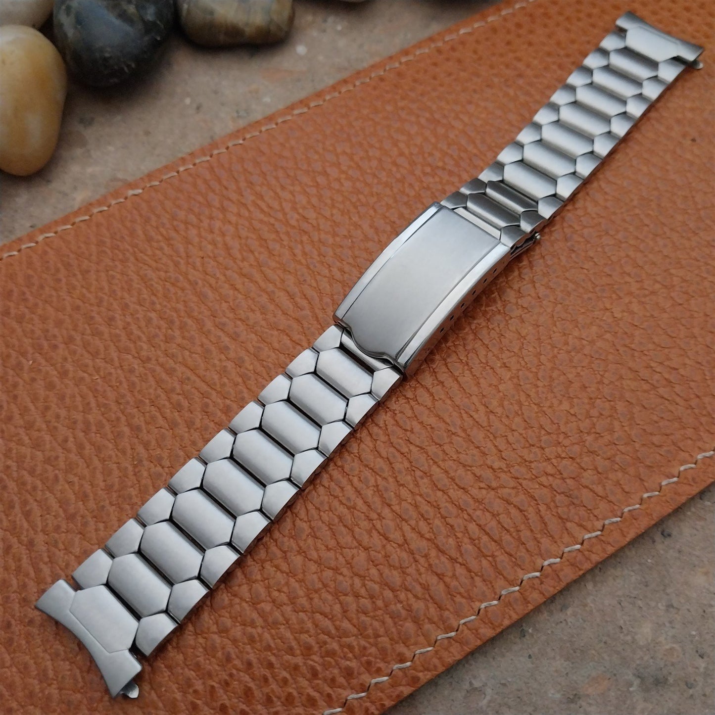 Vintage 19mm Brushed Stainless Steel Kestenmade Bambi Unused 1970s Watch Band