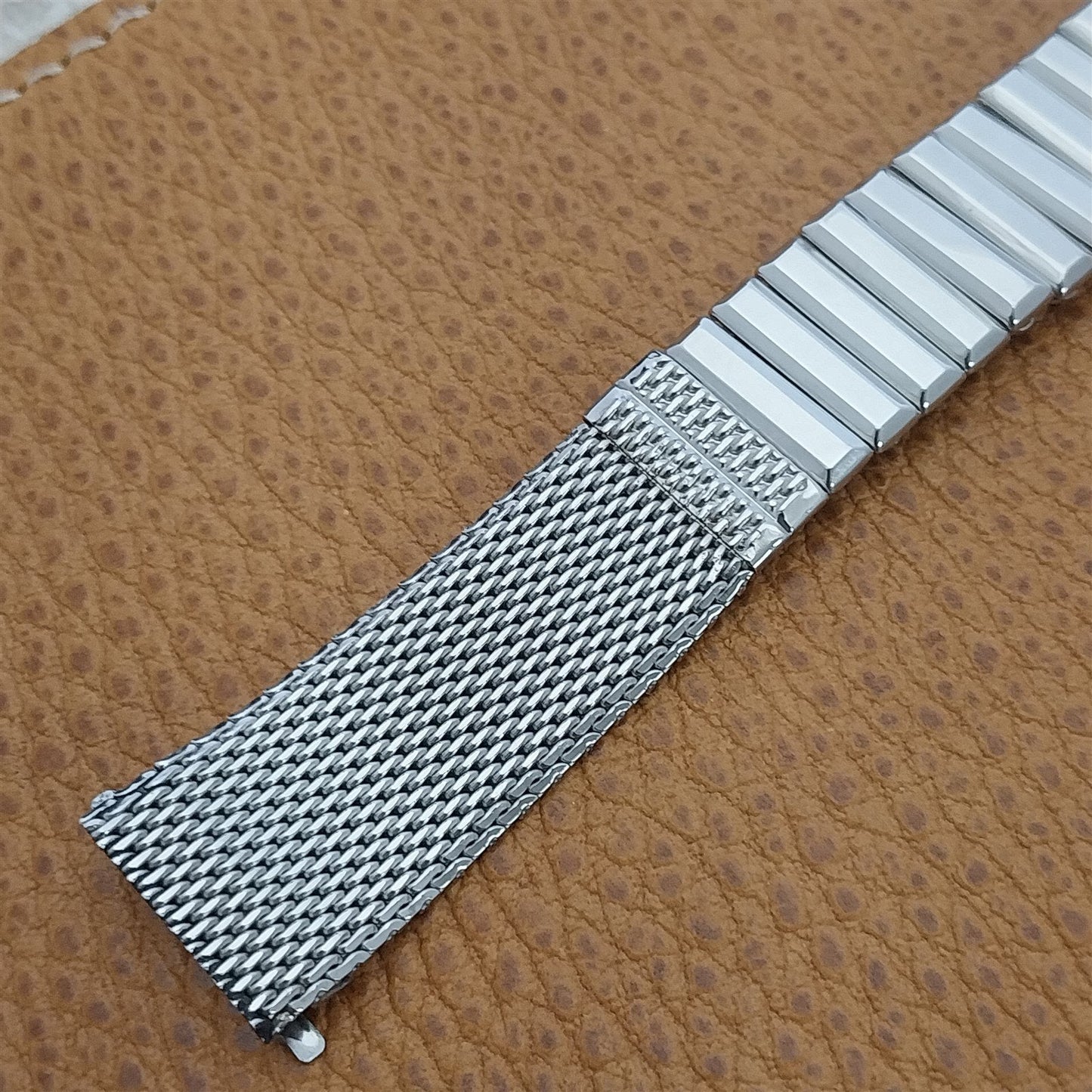 17.2mm 11/16" Stainless Steel Mesh Classic Kreisler Unused 1960s Vintage Watch