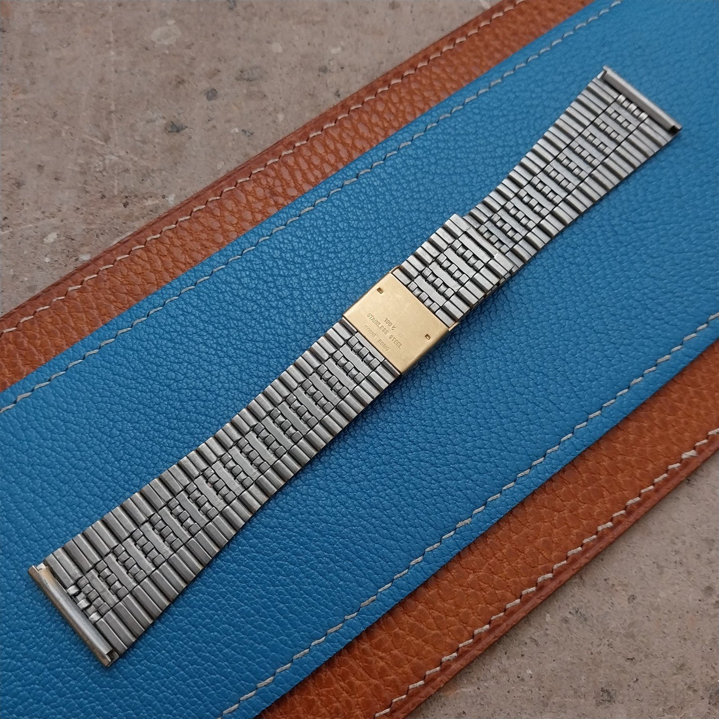 22mm Yellow Gold-Tone Unused NOS Vintage Watch Band