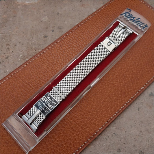 Stainless Steel Mesh Classic 1950s Forstner USA Made Vintage Watch Band nos