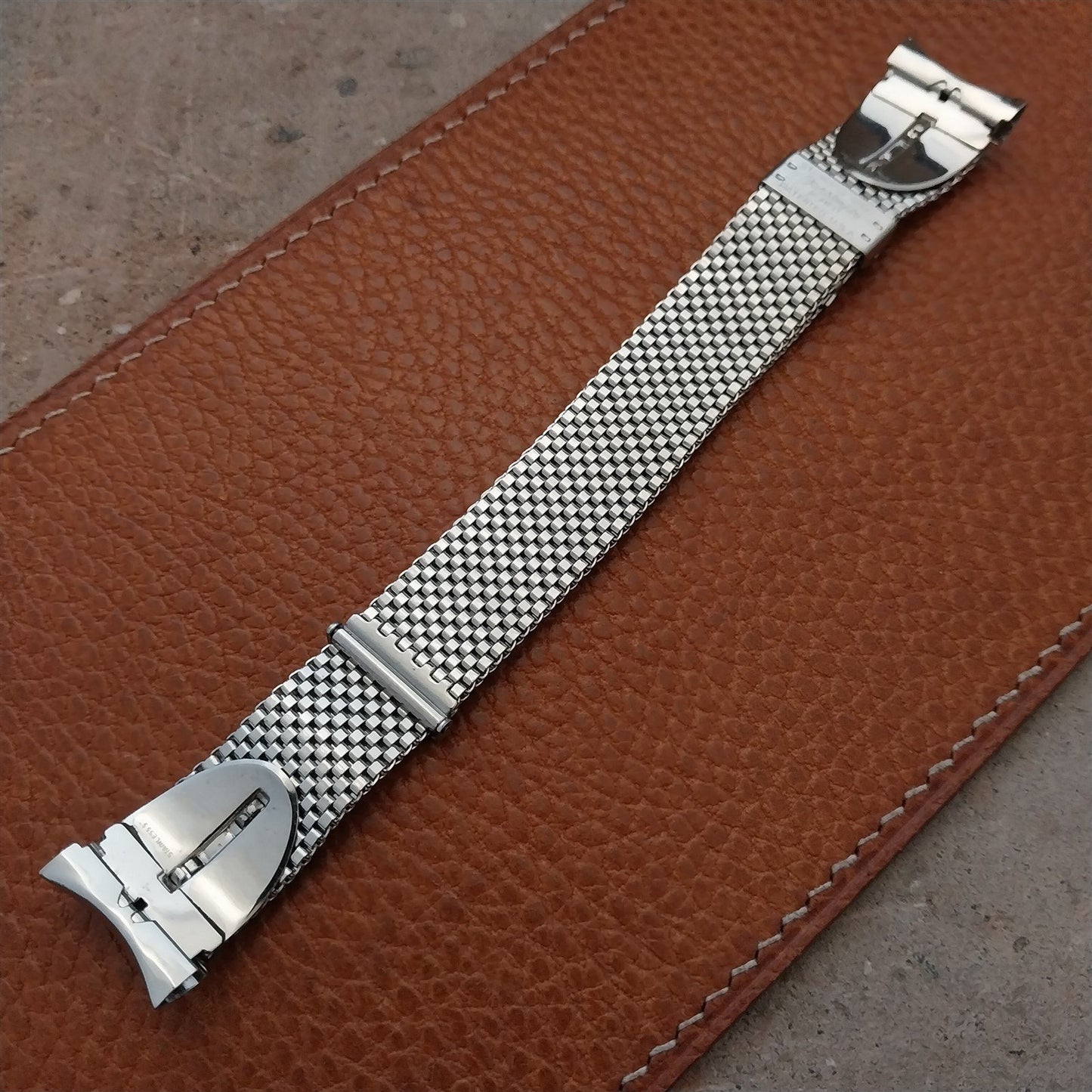 Stainless Steel Mesh Classic 1950s Forstner USA Made Vintage Watch Band nos
