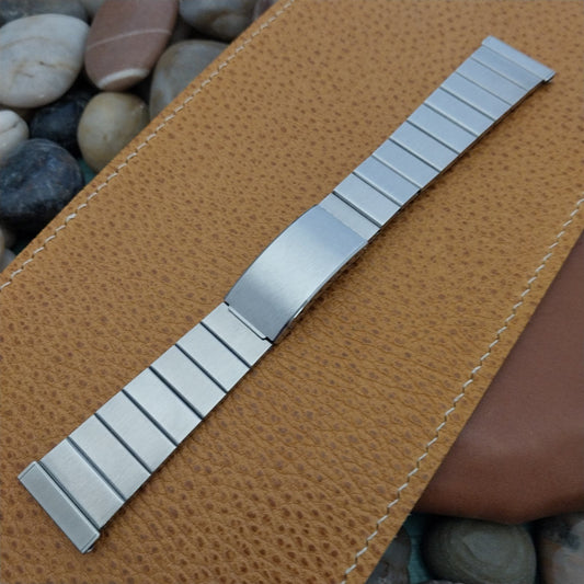 22mm 20mm Kreisler Stelux Stainless Steel Bar Link nos 70s Vintage Watch Band