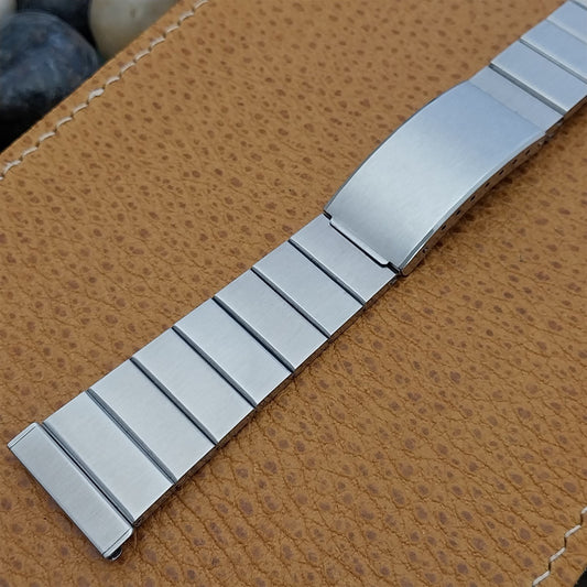 22mm 20mm Kreisler Stelux Stainless Steel Bar Link nos 70s Vintage Watch Band