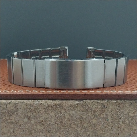 19mm 18mm 17mm 1960s Stainless Steel Bar Link Kreisler Stelux Vintage Watch Band