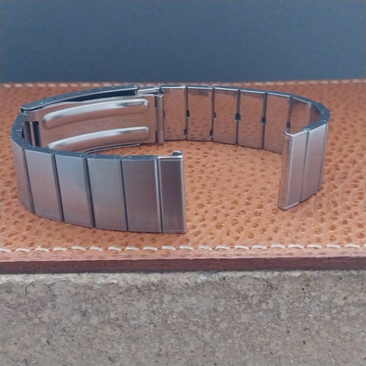 19mm 18mm 17mm 1960s Stainless Steel Bar Link Kreisler Stelux Vintage Watch Band