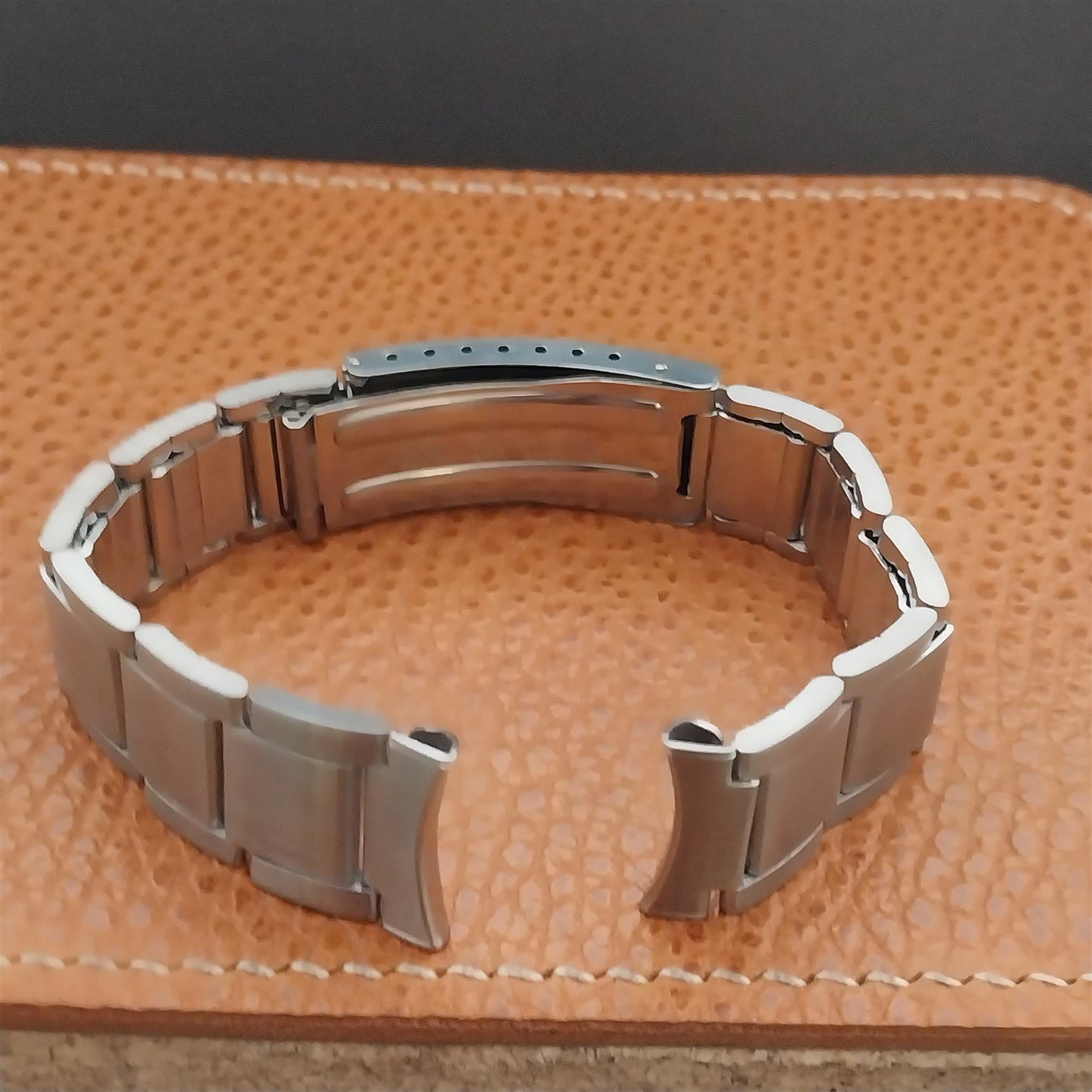 Vintage 19mm 18mm Kreisler Stelux Brushed Steel Stainless Unused NOS Watch Band