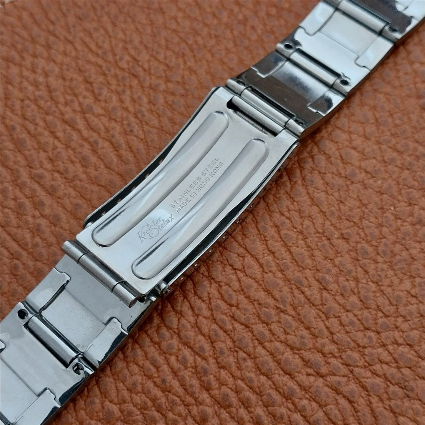 Kreisler Stelux 17mm 18mm 19mm Classic Stainless Steel 1970s Vintage Watch Band