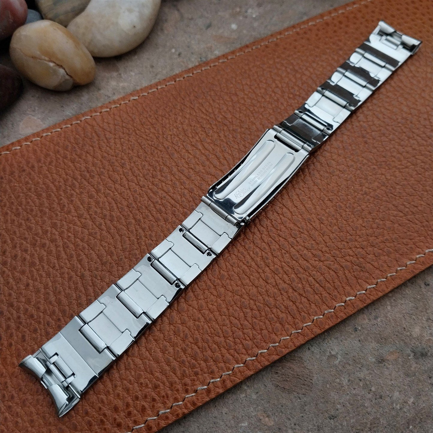 Kreisler Stelux 17mm 18mm 19mm Classic Stainless Steel 1970s Vintage Watch Band